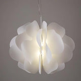 Modern White Petal Pendant Light Organic Shape Hanging Ceiling Lamp for Living Room