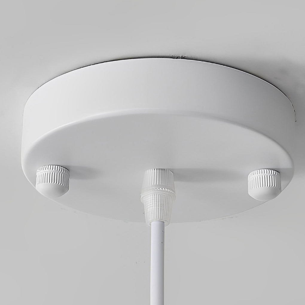 Modern White Pleated Fabric Drum Chandelier Creative Nordic Hanging Pendant Lamp