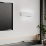 Modern White Rectangular LED Wall Sconce Minimalist Indoor Metal Wall Lamp
