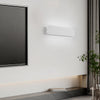 Modern White Rectangular LED Wall Sconce Minimalist Indoor Metal Wall Lamp