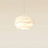 Modern White Rose Floral Pendant Light Decorative PVC Hanging Lamp for Indoor Living Spaces