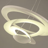 Modern White Spiral Aluminum Disc Pendant Lamp for Contemporary Interior Lighting