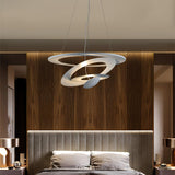 Modern White Spiral Aluminum Disc Pendant Lamp for Contemporary Interior Lighting