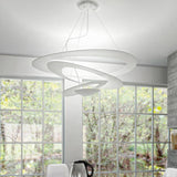Modern White Spiral Aluminum Disc Pendant Lamp for Contemporary Interior Lighting