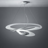 Modern White Spiral Aluminum Disc Pendant Lamp for Contemporary Interior Lighting