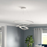 Modern White Spiral Aluminum Disc Pendant Lamp for Contemporary Interior Lighting
