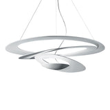 Modern White Spiral Aluminum Disc Pendant Lamp for Contemporary Interior Lighting