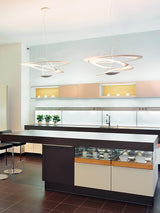 Modern White Spiral Aluminum Disc Pendant Lamp for Contemporary Interior Lighting