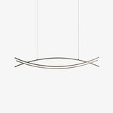 Modern Wishbone LED Linear Chandelier Large Pendant Light for Kitchen Island and Dining Room