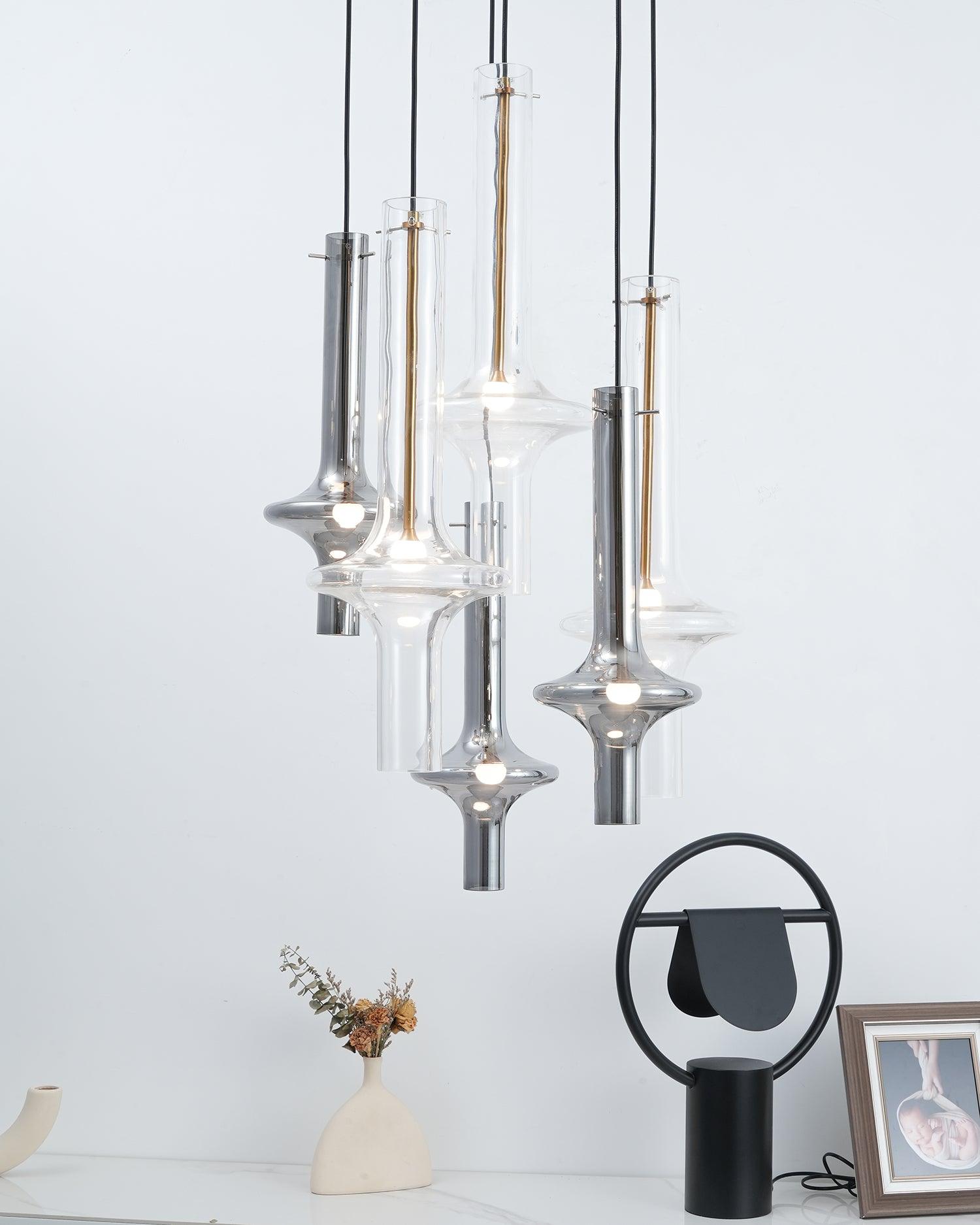 Modern Wonder Borosilicate Glass LED Pendant Light for Living Room and Dining Space