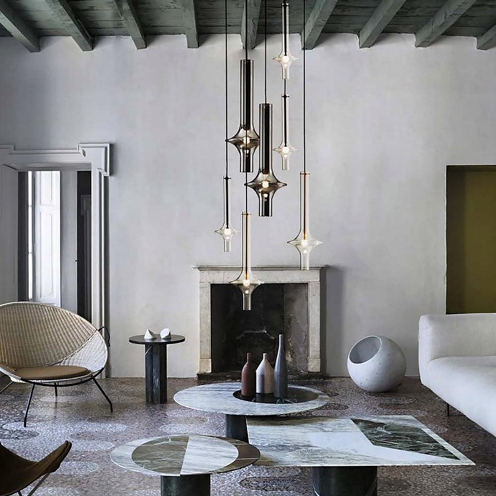 Modern Wonder Borosilicate Glass LED Pendant Light for Living Room and Dining Space