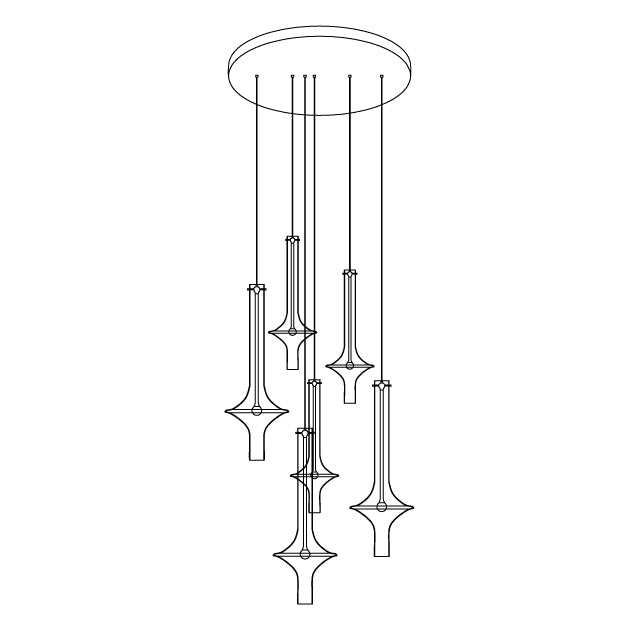 Modern Wonder Borosilicate Glass LED Pendant Light for Living Room and Dining Space
