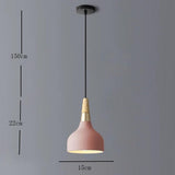 Modern Wood and Bamboo LED Pendant Light with Metal Shade for Kitchen Island and Bedroom