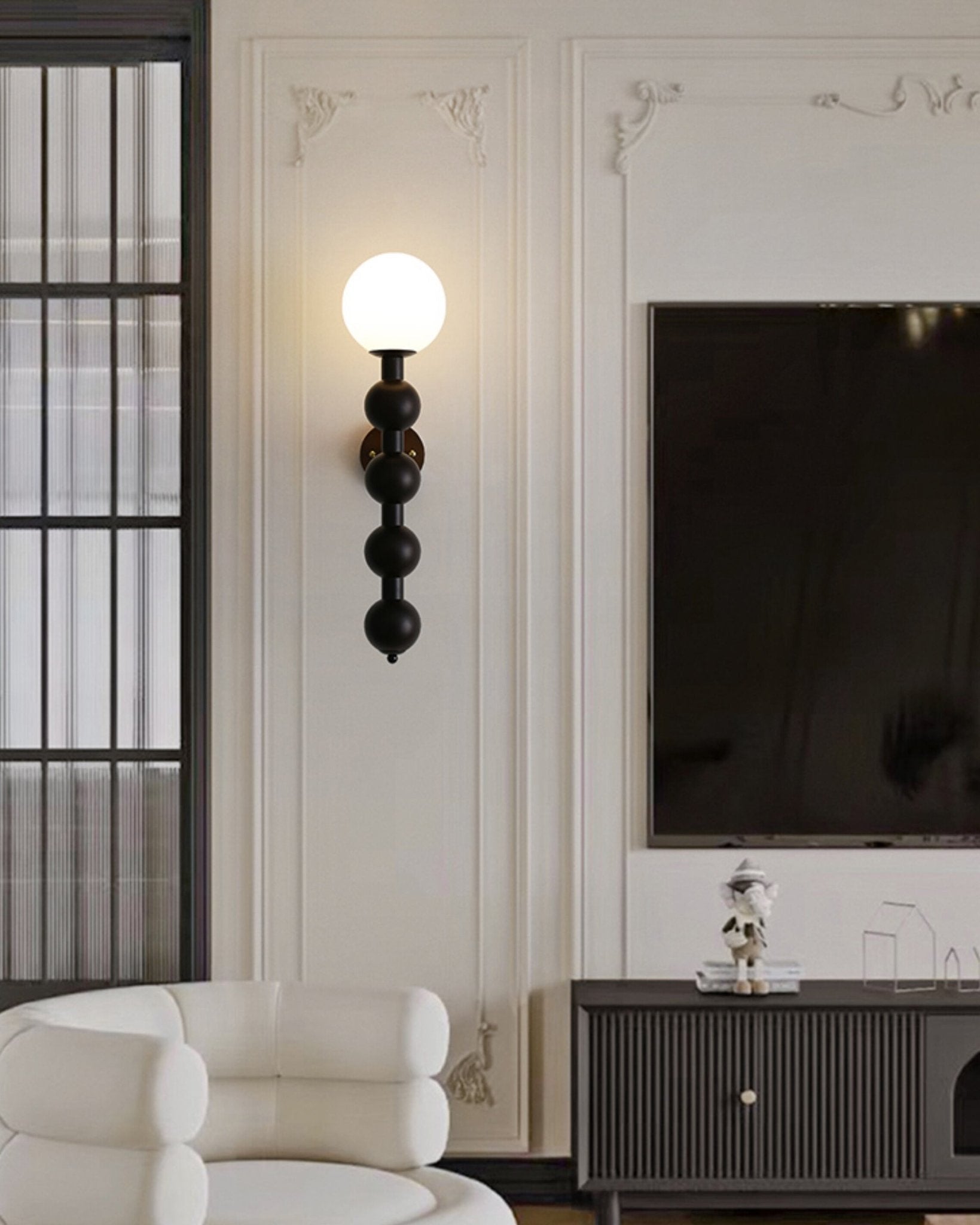Modern Wood and Glass Bubbly Wall Sconce Lighting for Indoor Home Decor