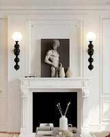 Modern Wood and Glass Bubbly Wall Sconce Lighting for Indoor Home Decor