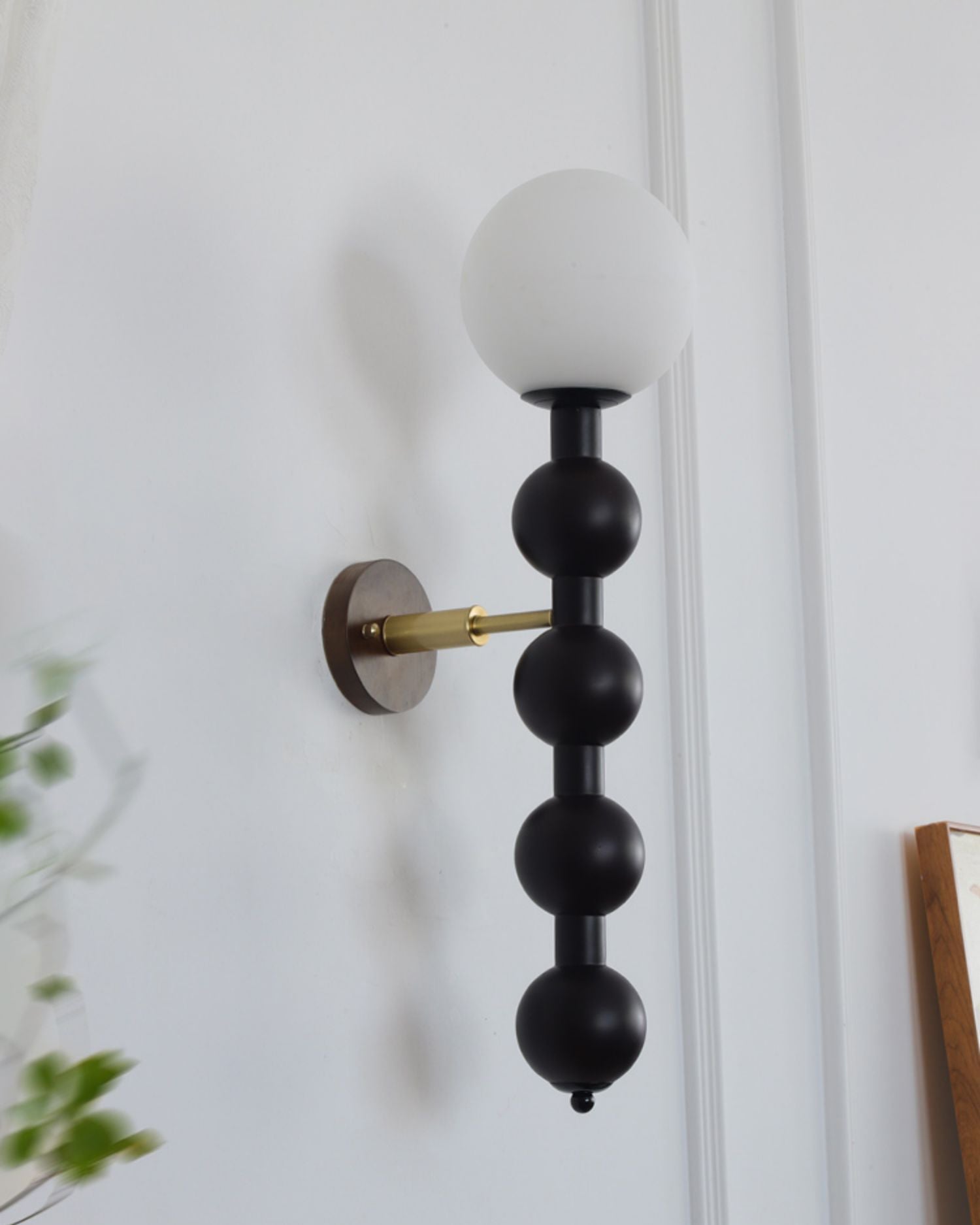 Modern Wood and Glass Bubbly Wall Sconce Lighting for Indoor Home Decor