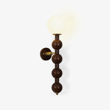 Modern Wood and Glass Bubbly Wall Sconce Lighting for Indoor Home Decor