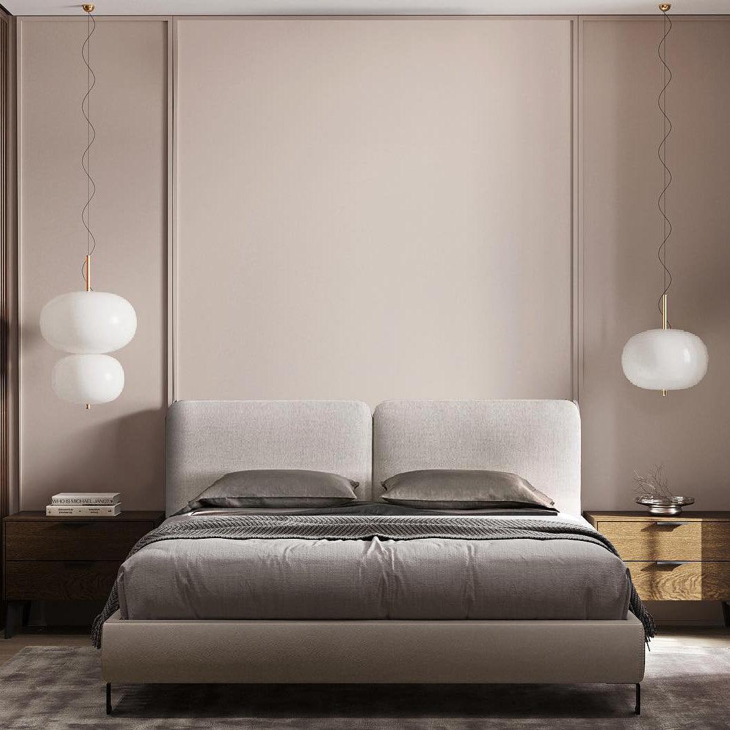 Modern Wood and Hand Blown Glass Sphere LED Pendant Light for Home Decor