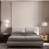 Modern Wood and Hand Blown Glass Sphere LED Pendant Light for Home Decor