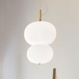 Modern Wood and Hand Blown Glass Sphere LED Pendant Light for Home Decor