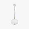Modern Wood and Hand Blown Glass Sphere LED Pendant Light for Home Decor