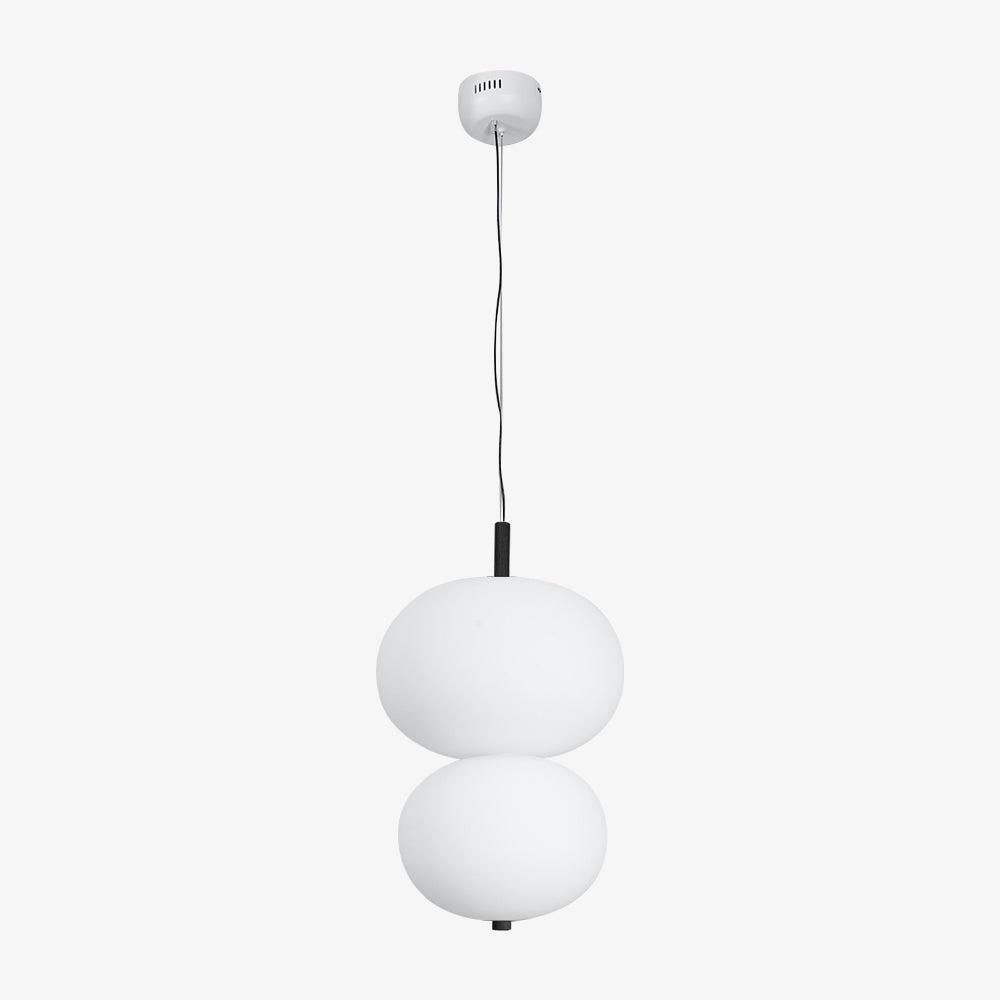Modern Wood and Hand Blown Glass Sphere LED Pendant Light for Home Decor