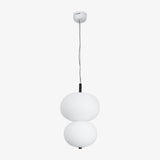 Modern Wood and Hand Blown Glass Sphere LED Pendant Light for Home Decor
