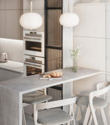 Modern Wood and Hand Blown Glass Sphere LED Pendant Light for Home Decor