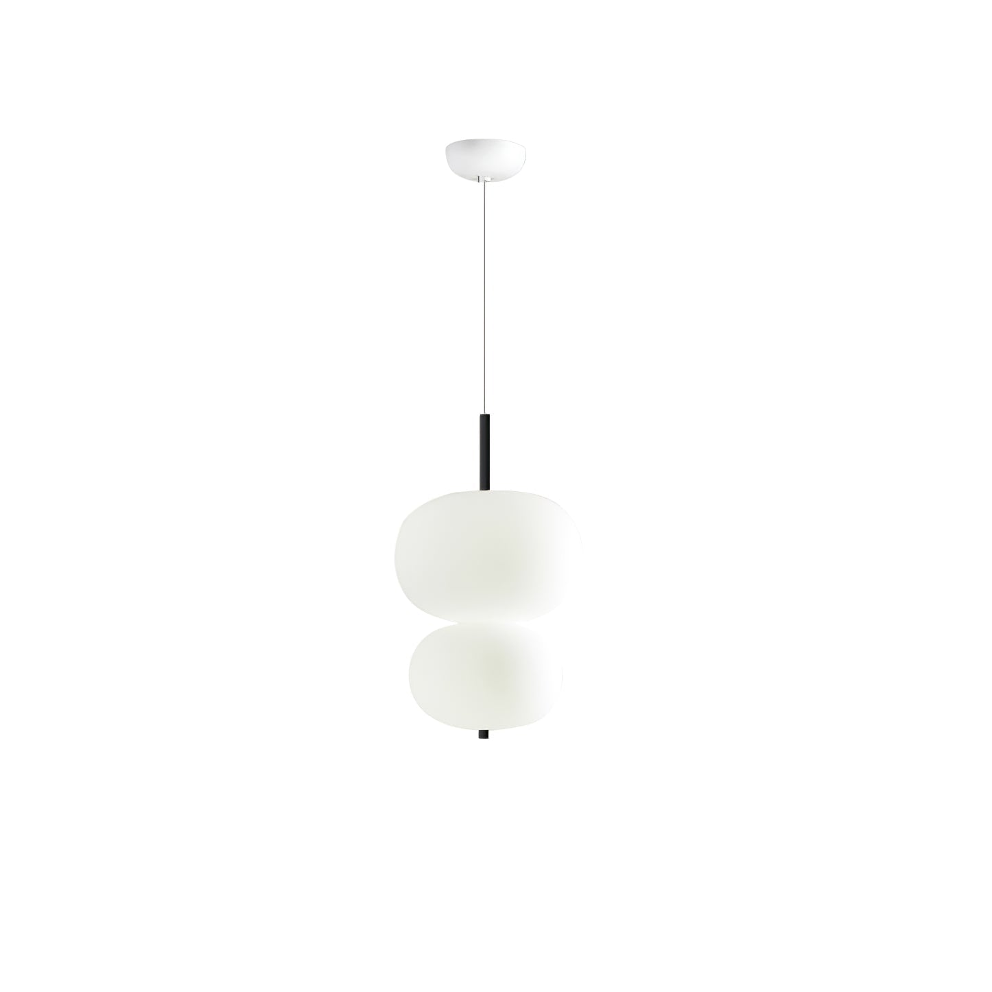 Modern Wood and Hand Blown Glass Sphere LED Pendant Light for Home Decor