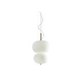 Modern Wood and Hand Blown Glass Sphere LED Pendant Light for Home Decor