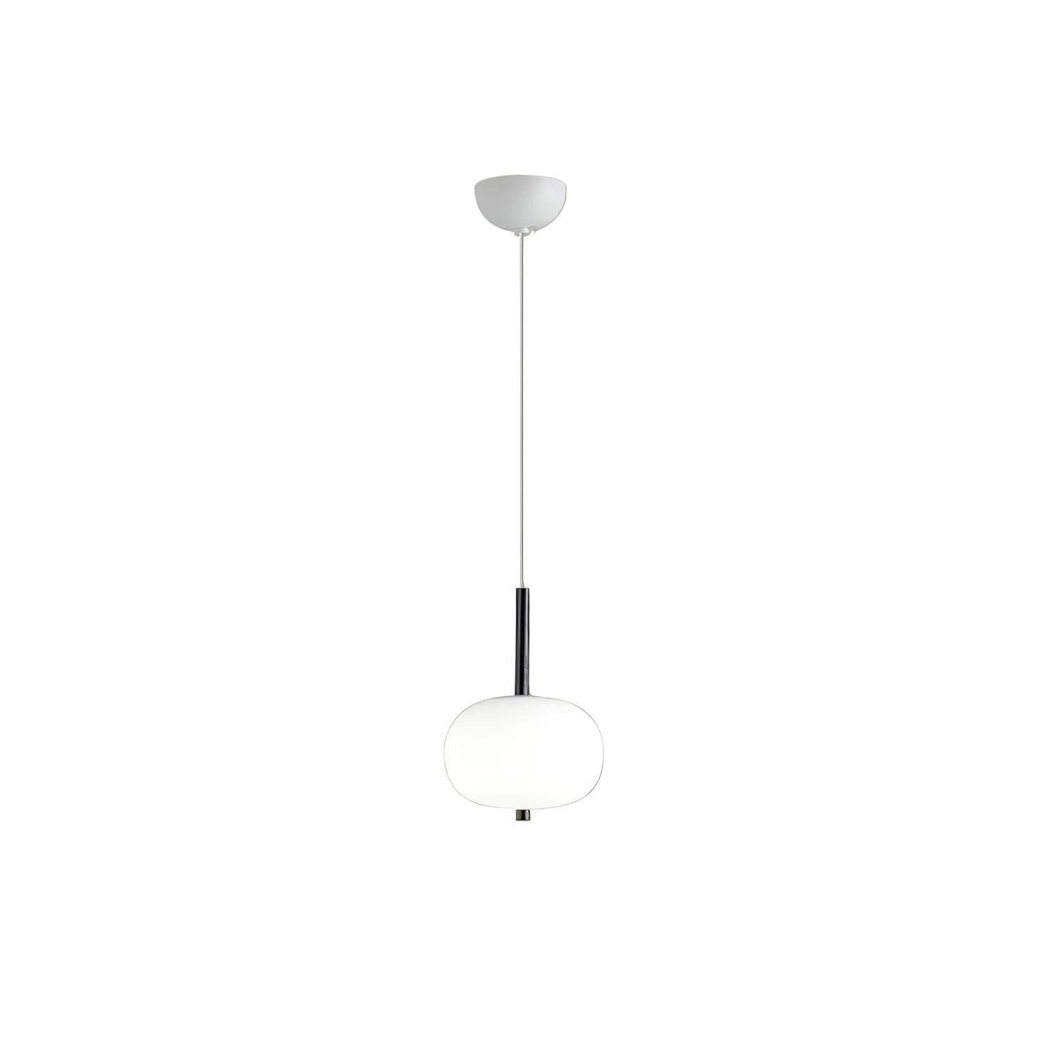 Modern Wood and Hand Blown Glass Sphere LED Pendant Light for Home Decor