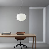 Modern Wood and Hand Blown Glass Sphere LED Pendant Light for Home Decor