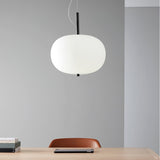 Modern Wood and Hand Blown Glass Sphere LED Pendant Light for Home Decor