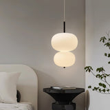 Modern Wood and Hand Blown Glass Sphere LED Pendant Light for Home Decor