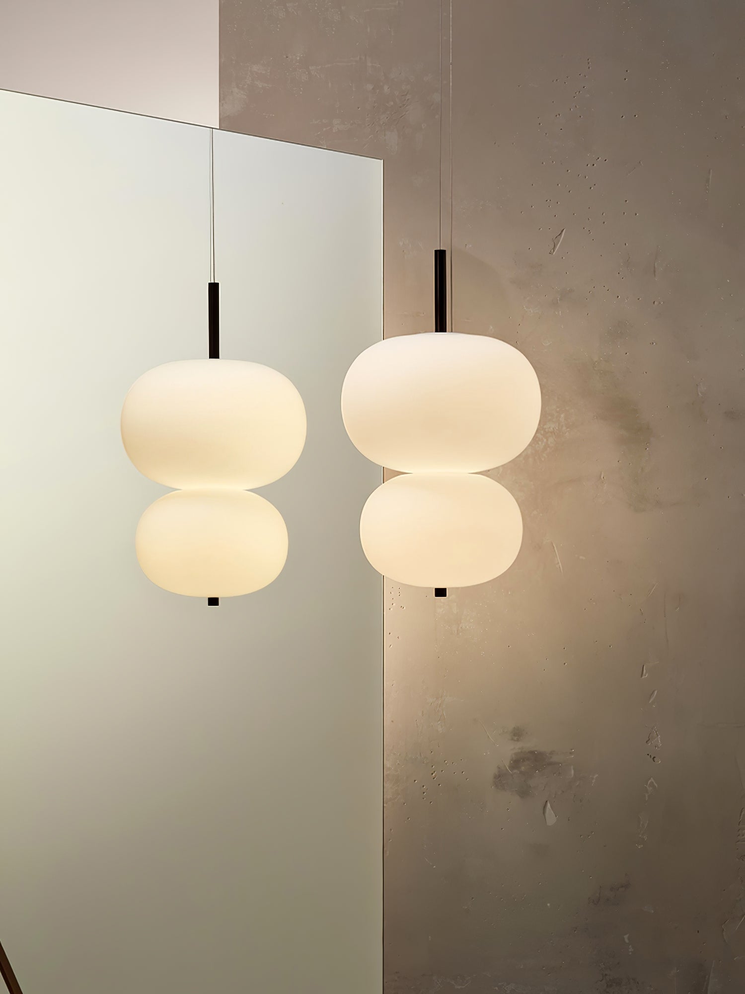 Modern Wood and Hand Blown Glass Sphere LED Pendant Light for Home Decor