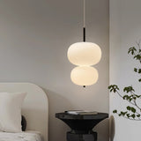 Modern Wood and Hand Blown Glass Sphere LED Pendant Light for Home Decor