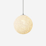 Modern Woven Hemp Rattan Sphere Pendant Light Organic Nest Style Ceiling Fixture