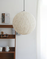 Modern Woven Hemp Rattan Sphere Pendant Light Organic Nest Style Ceiling Fixture