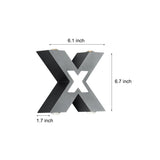 Modern X Shape LED Outdoor Wall Sconce IP65 Waterproof Black Aluminum Exterior Light Fixture