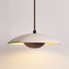 Modern Yellow Travertine and Solid Wood LED Pendant Lamp Natural Stone Hanging Ceiling Light