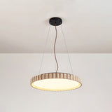 Modern Yellow Travertine Stone LED Pendant Light Grove Circle Ceiling Hanging Lamp for Kitchen