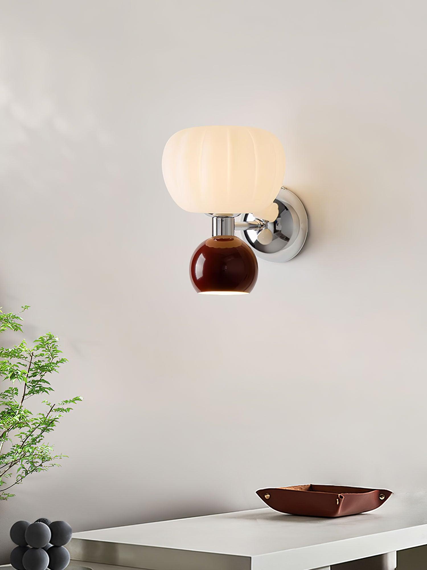Moderno Cream Wall Mounted Light Sconce Polished Chrome Interior Fixture Set of 2