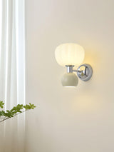 Moderno Cream Wall Mounted Light Sconce Polished Chrome Interior Fixture Set of 2