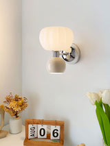 Moderno Cream Wall Mounted Light Sconce Polished Chrome Interior Fixture Set of 2