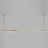 Modulo Modern Linear LED Chandelier Horizontal Geometric Pendant Light Gold Finish
