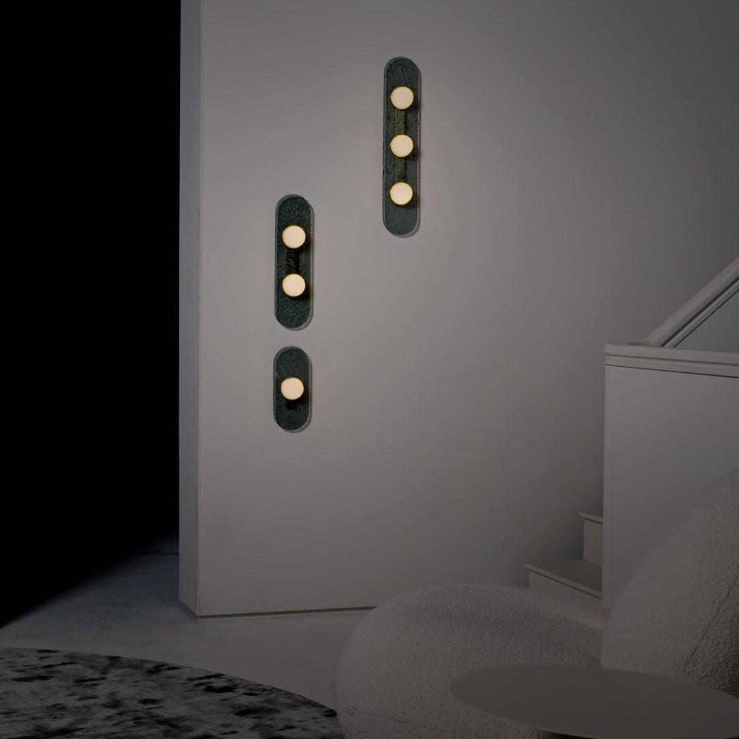 Modulo Modern Modular Glass LED Wall Sconce in Gold and Smoke Grey Finish