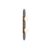 Modulo Modern Modular Glass LED Wall Sconce in Gold and Smoke Grey Finish