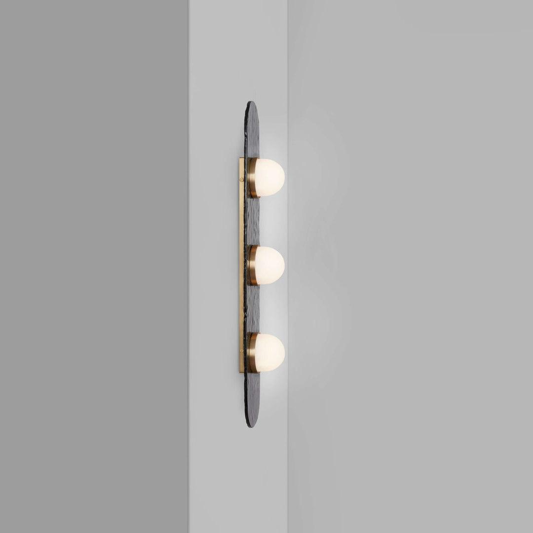 Modulo Modern Modular Glass LED Wall Sconce in Gold and Smoke Grey Finish