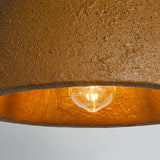 Morphe Amorphous Organic Textured Pendant Light Artistic Brown Oval Shape Hanging Lamp
