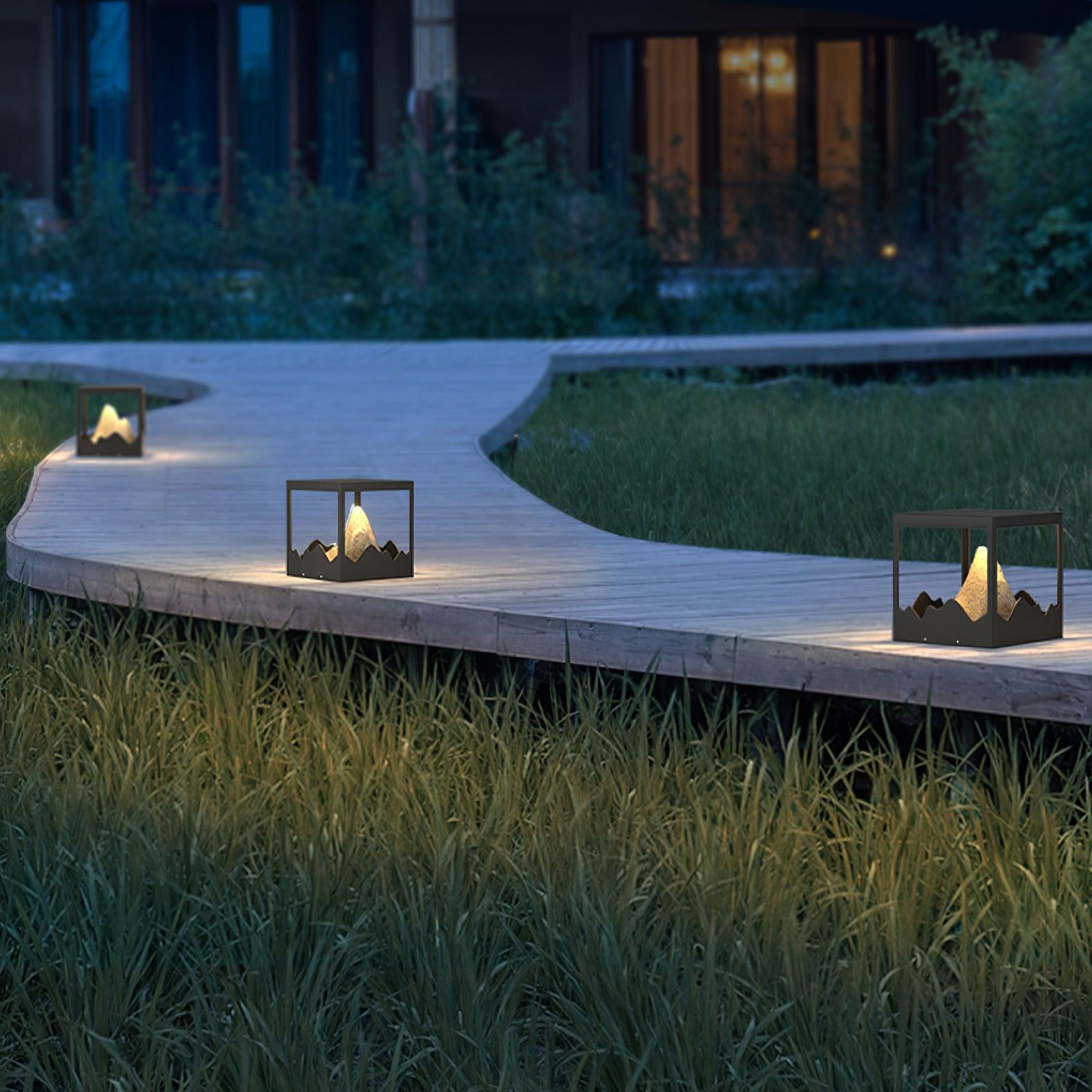 mountain-landscape-pattern-outdoor-garden-path-light-led-pathway-pedestal-lamp